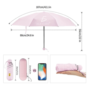 Compact Automatic 8K Nylon Three-Folding <b>Windproof</b> <b>Umbrella</b> with UV Protection Coating Minimalist Design for Travel - Product Image 3