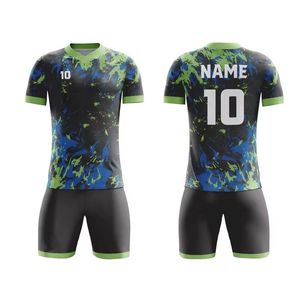 Conjuntos de uniformes de fútbol de alta calidad al por mayor, ropa de equipo personalizable, corte automatizado para diseñar su propio nombre de Jugador único - Product Image 5