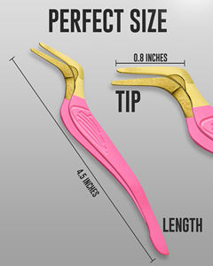 Aplicador de Pestañas de Acero Inoxidable Mate, Acero Inoxidable Chapado en Oro con Punta de Fibra Antiestática de Precisión, Etiquetado Privado - Product Image 3