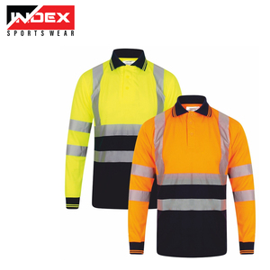 T-shirt de sport réfléchissant OEM Polo à manches courtes pour la sécurité routière Hi Vis Men Outdoor Work T-Shirt - Product Image 4
