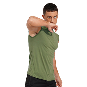 Débardeur 100% coton coupe musclée décontracté pour hommes hauts d'entraînement sans manches avec logo personnalisé méthode de tissage tricoté respirant grande taille - Product Image 2