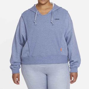 Sweat à capuche de couleur unie décontracté de haute qualité pour femmes Sweat-shirt tricoté respirant avec logo personnalisé Tissu respirant - Product Image 1