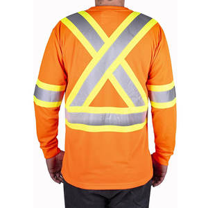 Camisetas de Manga Larga de Alta Visibilidad Hechas en Pakistán, Logotipo Personalizable, Estilo Jugador, Ropa de Seguridad Reflectante Impermeable, Colores Sólidos - Product Image 5