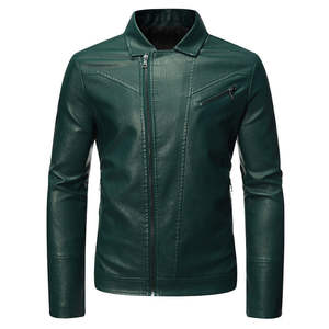 Veste d'hiver en cuir de motard extérieur vintage pour hommes prix de gros vestes en cuir véritable de style classique veste pour hommes - Product Image 1