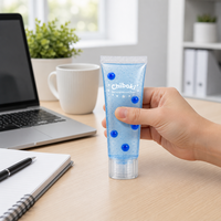 Jouet anti-stress en tube bleu à presser, jouet de décompression en plastique pour bureau, perles flottantes, adolescents, adultes, bureau, OEM, ODM