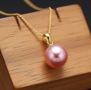 Cadena delicada de Plata de Ley 925 para uso diario, colgante bohemio con forma de Perla Rosa Natural, colgantes de moda de cristal curativo, dijes - Product Image 3