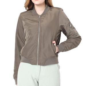 Chaqueta Bomber para Mujer de Alta Calidad con Logotipo Personalizado, Chaqueta Bomber Ligera Informal para Otoño e Invierno - Product Image 1