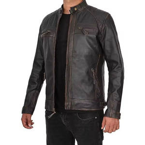 Chaqueta de Motociclismo de Cuero Genuino, Transpirable, Ligera, de Alta Visibilidad, Protectora para Carretera y Ciudad, para Invierno - Product Image 1