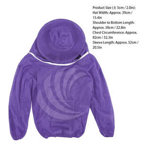 Chaqueta de Apicultura Protectora Ventilada Morada al por Mayor para Hombres y Mujeres para la Caza de Abejas - Product Image 5