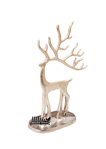 Escultura de Ciervo Moderna Hecha a Mano en Aluminio con Acabado Dorado y Elegante para Decoración de Cumpleaños, Hogar u Oficina - Product Image 3