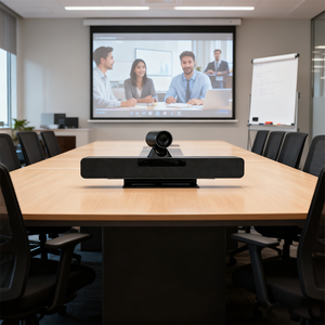 Cámara PTZ de doble lente Ultra HD 4K con micrófono y altavoz incorporados | Barra de vídeo de encuadre automático inteligente AI - Product Image 1