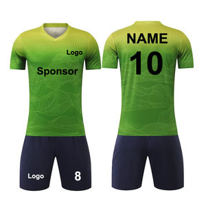 Ensemble de maillots de football France 2024 personnalisés pour hommes chemises de football en polyester bleu à séchage rapide pour l'été - Product Image 3