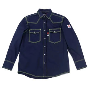 Uniforme de sécurité en coton mélangé FR haute visibilité certifié CE pour l'industrie pétrolière et gazière, vêtements de travail professionnels de classe 2 - Product Image 4