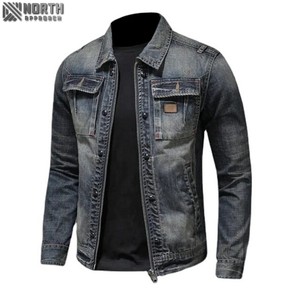 Usine directe veste en jean pour hommes logo avant personnalisable mode d'hiver respirante à séchage rapide de haute qualité - Product Image 6