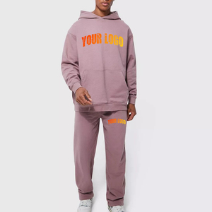 ชุดกีฬาใส่ได้ทั้งชายและหญิงเสื้อผ้าออกกำลังกายในยิมชุดวอร์มเสื้อฮู้ดแบบสวมหัวสีพื้นลำลองไซส์ใหญ่พิเศษ - Product Image 4