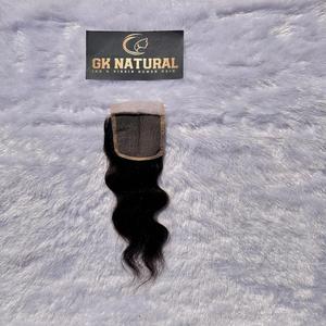 Cheveux humains naturels 4x4 fermeture de dentelle pour dentelle suisse pas d'enchevêtrement pas de perte de noir naturel 16 pouces - Product Image 6