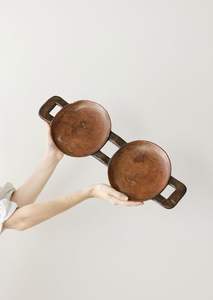 Ensemble de 3 plateaux de service en bois au design pur fait à la main avec des matériaux de qualité supérieure pour la maison et les restaurants. - Product Image 4