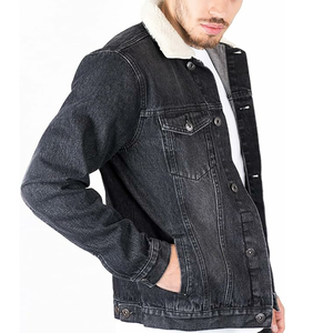 Veste en jean haute performance pour homme, design classique, look streetwear, couleur unie, look élégant, veste pour homme - Product Image 1