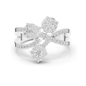 Anillo de Diamante Cultivado en Laboratorio de 0.614 CT para Mujer, Claridad VVS-VS EF, Oro de 18KT, 14KT, 10KT y Plata 925, Oro Rosa, Amarillo y Blanco - Product Image 3