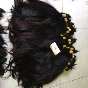 Extensiones de cabello humano Remy virgen 100% cabello liso Rubio natural a granel sin procesar para peinar - Product Image 1