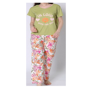 Women's Casual Fashion <b>Pyjamas</b> ODM Supply Soft and Smooth 100% Cotton Jersey Fabric <b>for</b> <b>Summer</b> and Spring - Product Image 2