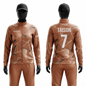 TAISON SPORTS Premium 300g Polyester/Nylon Unisex Badminton Training Suit Ice Blue Sublimation Custom Logo Full-<b>Zip</b> <b>Hooded</b> - Product Image 1