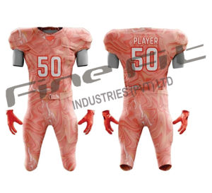 Camisetas de fútbol americano juvenil unisex, ropa deportiva profesional, UNIFORMES DE EQUIPO transpirables de poliéster con estampado personalizado, pantalones cortos de talla grande - Product Image 4