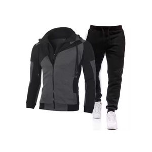 Survêtement pour homme avec logo personnalisé Survêtement pour homme double couche 100% coton - Product Image 5