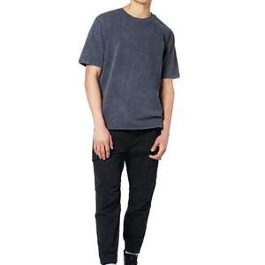 Meilleure qualité pour hommes lavé à l'acide doux surdimensionné tricoté haut de fitness à col rond conception personnalisée en détresse caractéristique numérique haut tendance - Product Image 3