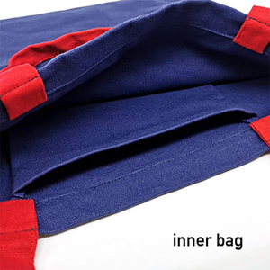 Sac fourre-tout en coton recyclé avec logo personnalisé imprimé Sac à provisions simple en coton d'épicerie écologique avec poignée - Product Image 4