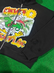 Sweat à capuche zippé décontracté d'hiver imprimé DTF de qualité supérieure, en polaire doux, personnalisé, impression couleur intégrale sans fissures, 100% coton - Product Image 4