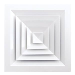 3JW 1617539003 VIM DPCS AB 375x375 Aluminum Diff Square Removable Core RAL 9003 Matt <b>Registers</b> & <b>Grilles</b> - Product Image 1