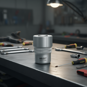 Hazet 1/2'' 6-Point Square <b>Socket</b> with Traction Profile and Knurling - Product Image 3