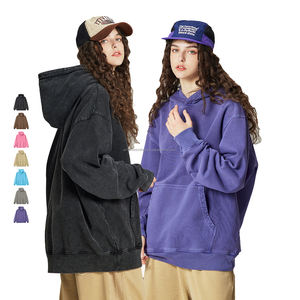 Sweat-shirts en coton 100% de haute qualité et lourds, personnalisés, en molleton français, à épaules tombantes, vintage, lavés, pour hommes - Product Image 1