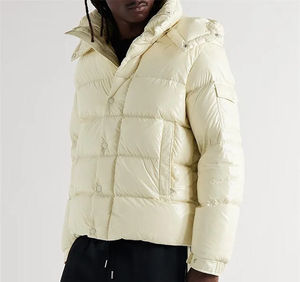 Chaqueta estilo bombardero de alta calidad para hombre, cortavientos de invierno, chaqueta acolchada brillante, chaqueta con capucha desmontable para hombre - Product Image 5