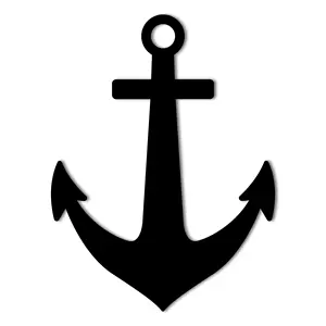 <b>Brass</b> Black Anchor for Wall Decoration Latest Anchor Sculpture for Home Decoration Metal Anchor in Gold Plated - Product Image 1