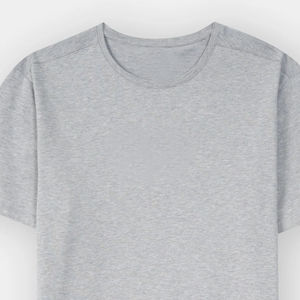 100% camisetas de algodón de estilo informal personalizables para hombres, Jersey gris, serigrafía transpirable, patrón sólido, suministro directo - Product Image 2