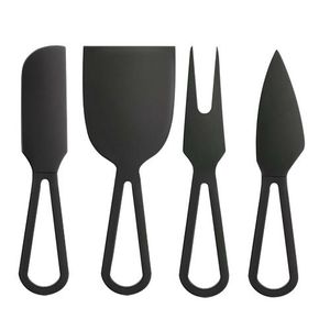 Ensemble de couteaux à fromage et beurroteurs pour le petit-déjeuner, Nouveauté, en acier inoxydable doré avec manche en résine - Product Image 4