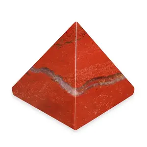 Bella piramide di agata di diaspro rosso all'ingrosso piramidi di guarigione della piramide di cristallo di pietre preziose naturali lucidate per la decorazione