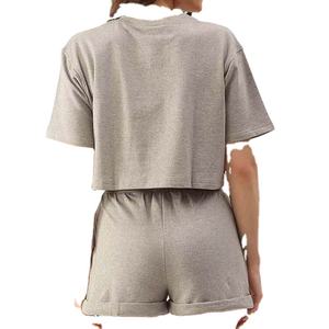 Conjuntos de 2 Piezas para Mujer, Camisas y Pantalones Cortos Casuales, Traje Deportivo, Ropa para Mujer, Conjuntos de Pantalones Cortos, Conjunto de Dos Piezas para Mujer, 100% Algodón, Talla Grande 2026 - Product Image 3