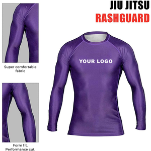 Diseño personalizado manga larga hombres jiu jitsu kimono no GI Rashguard sublimado impreso BJJ Rash Guard - Product Image 4