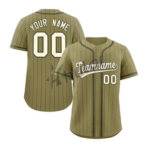 Sublimación de cuello en V, camiseta de uniforme de béisbol con botones para adultos en blanco, camiseta de béisbol de secado rápido - Product Image 2