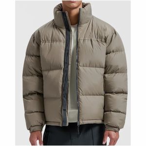 Chaquetas acolchadas para hombre, chaqueta acolchada con mangas completas y cuello con capucha brillante, estilo informal, para exteriores - Product Image 5