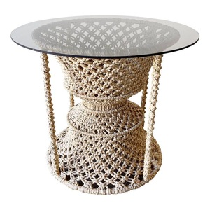 Thème d'art de table ronde en macramé bohème fait à la main pour le décor à la maison de chambre à coucher de salon - Product Image 3