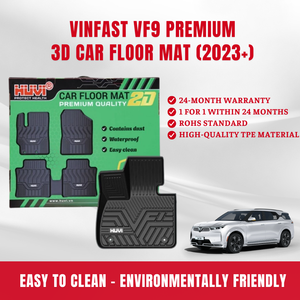 เสื่อปูพื้นรถยนต์ VF9 vinfast กันน้ำและผลิตขึ้นเพื่อความทนทานยาวนานเสื่อปูพื้นทำจากเวียดนาม - Product Image 4