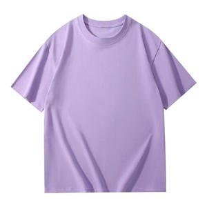 T-shirt unisexe à col rond et manches courtes en coton peigné 200g, écologique, coupe décontractée, prix usine Chine-Bangladesh - Product Image 5