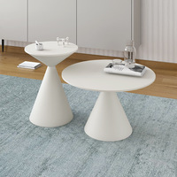 Kinno Hochwertiger Moderner Wohnzimmer-Eisen-Couchtisch Klein und Rund