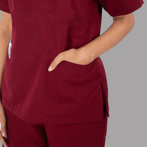 2025 nuevos conjuntos de Enfermería de hospital de estilo en MOQ bajo superventas conjuntos de uniformes de enfermería elásticos de poliéster elegantes para la venta - Product Image 4