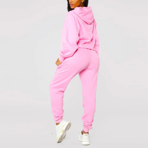 2025 High Quality Customized Logo Printed Oversized Breathable Lightweight Hooded Tracksuit for Women Streetwear Style - Product Image 3