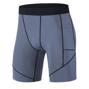 Pantalones cortos de compresión de algodón de alta calidad para hombre, pantalones cortos deportivos transpirables con logotipo personalizado, tallas XS 6XL, cintura elástica, lona informal, OEM - Product Image 3